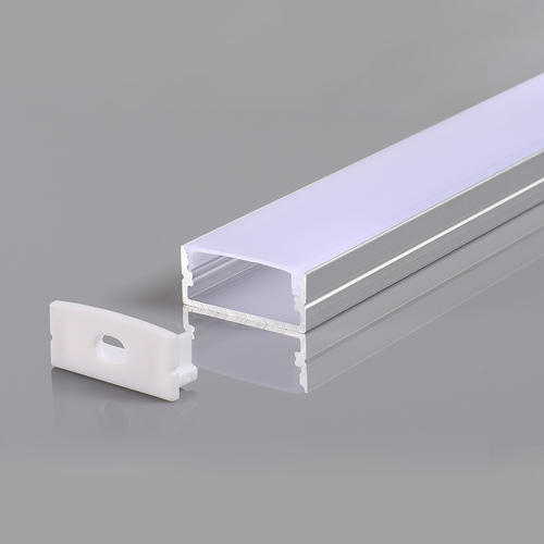 profil aluminiu banda led corp gri dispersor alb l 2m 235x10x215mm