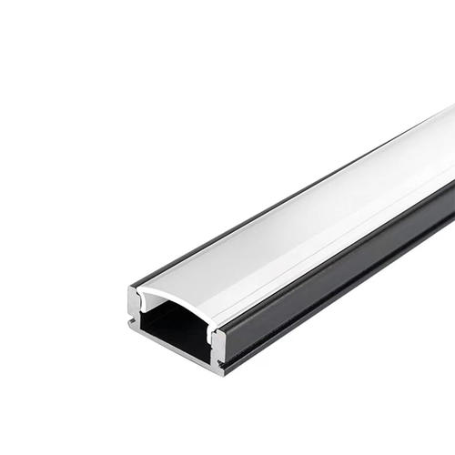 profil aluminiu banda led negru dispersor alb l 2m 174x7x124mm