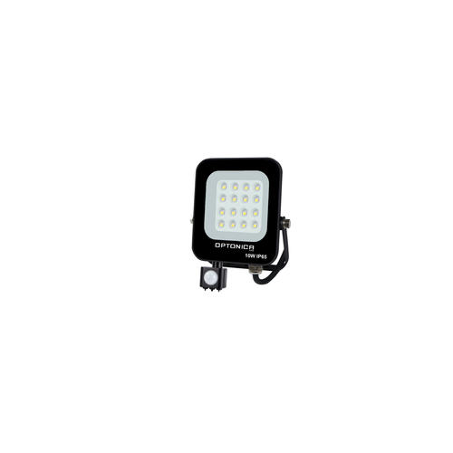 proiector led 10w cu senzor negru smd 900lm 90 ip65 6000k