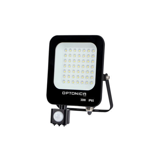 proiector led 30w cu senzor negru smd 2700lm 90 ip65 6000k