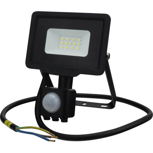 proiector led smd 10w cu senzor negru ip65 120 4500k 800lm cu cablu de 70cm