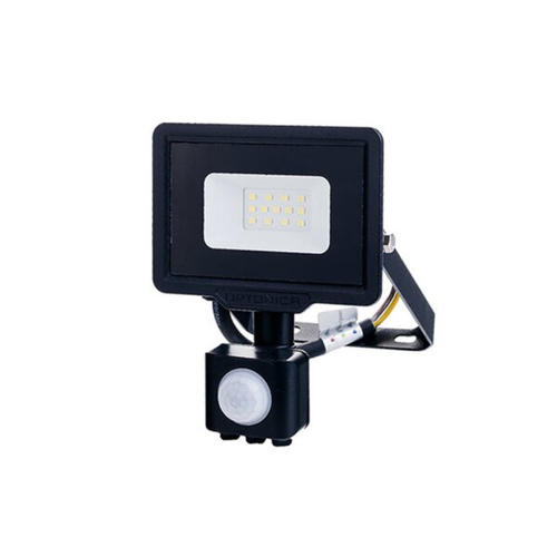 proiector led smd 10w cu senzor negru ip65 120 2700k 800lm cu cablu de 70cm