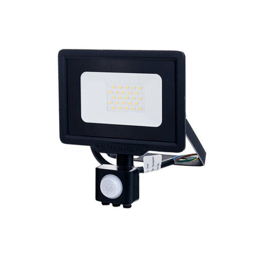 proiector led smd 20w cu senzor negru ip65 120 6000k 1600lm cu cablu de 70cm
