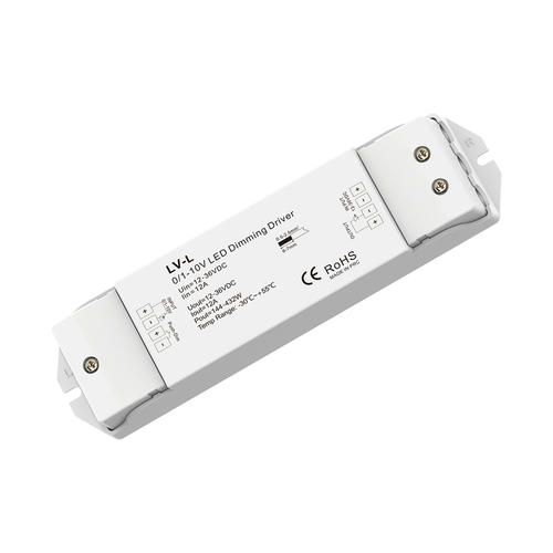 driver de reglare intensitate 0 1 10v lv l 12 36vdc 12a 1ch maxim 12a 12v 24v 36v 144w 288w 432w