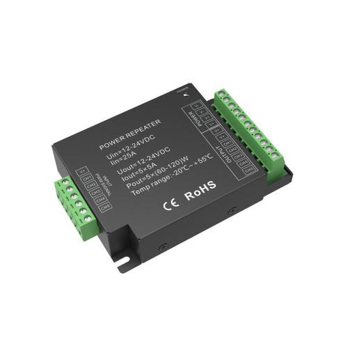 amplificator led 12 24v 5a 5ch max25a 300w 600w 12 24v