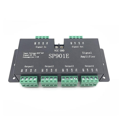 amplificator banda led digitala dc5 24v 2x4 8 grupuri semnal spi