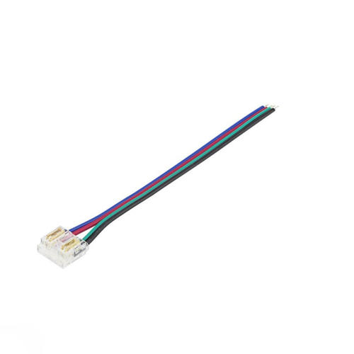 conector cu fixare rapida si fir la un capat pentru 10mm cob rgb sku 4965