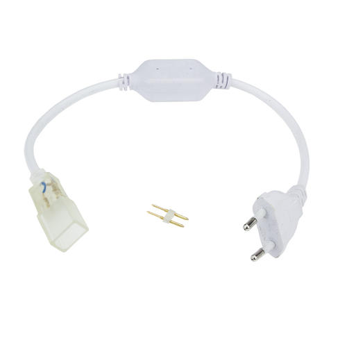cablu intrare neon flex led conector priza 220v