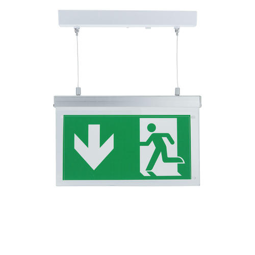 lampa de urgenta suspendata led 36v 900mah durata de urgenta de 3 ore cu legenda pvc