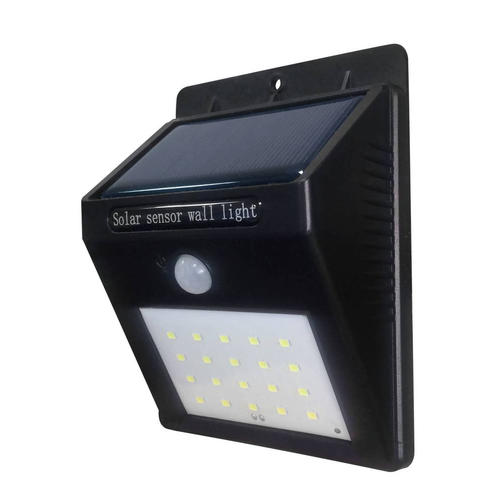 solar aplica led de fatada aluminiu negru ip54 075w 6000k 55v