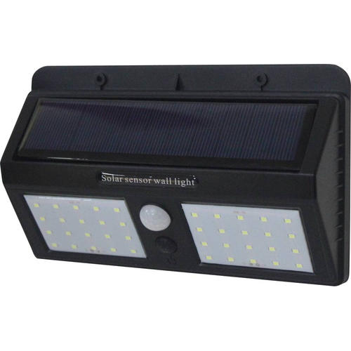 solar aplica led de fatada aluminiu negru ip54 15w 6000k 74v
