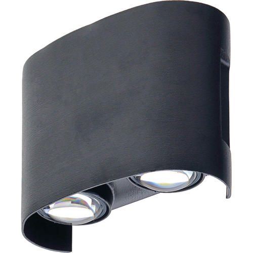 aplica led de fatada 4w ip65 340lm corp negru 3000k aluminiu
