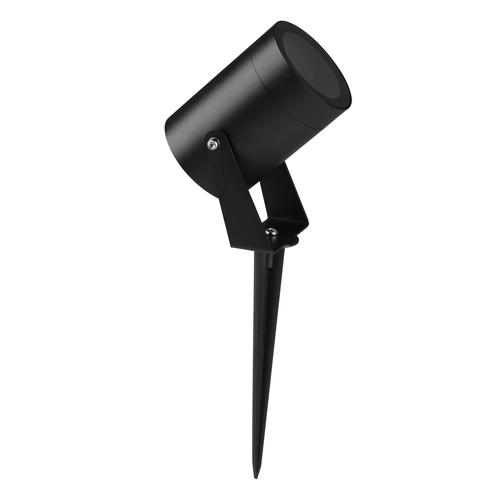 lampa de gradina cu tarus si soclu gu10 aluminiu corp negru ip65 ac