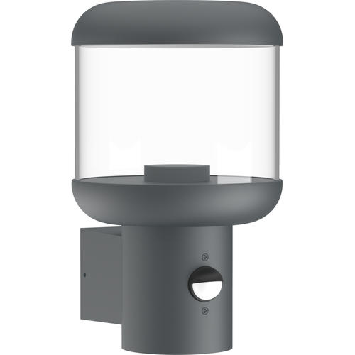 aplica de perete aluminiu transparent e27 soclu ip54 senzor pir