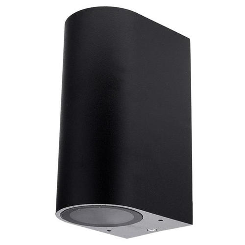 aplica led de fatada aluminiu negru ip54 2 gu10