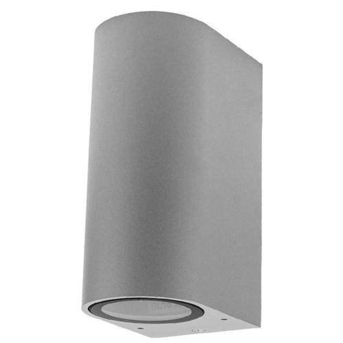aplica led de fatada aluminiu silver ip54 2 gu10