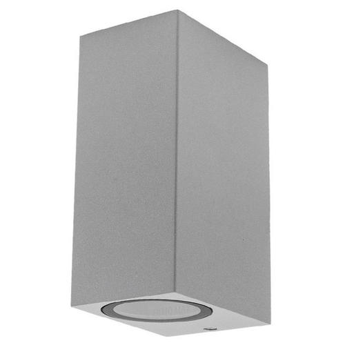 aplica led de fatada aluminiu silver ip54 2 gu10