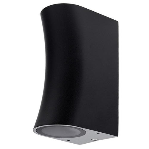 aplica led de fatada aluminiu negru ip44 2 gu10