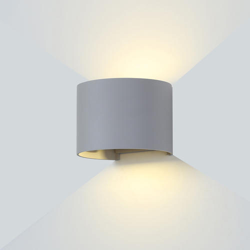aplica led de fatada epistar 6w ip54 660lm gri 3000k