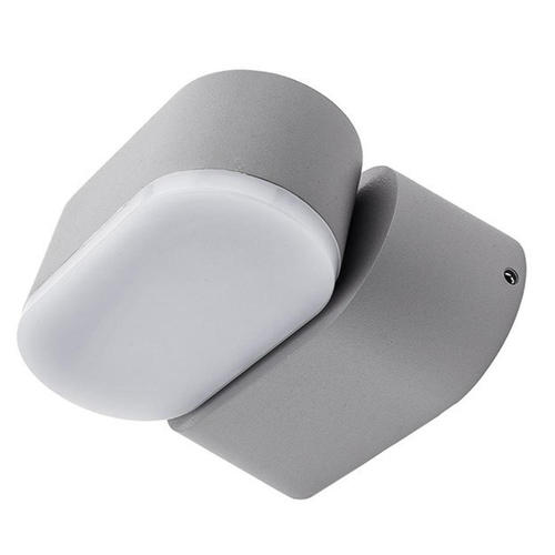 aplica led de fatada epistar 6w ip54 660lm gri 3000k