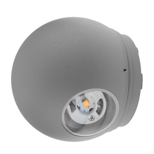 aplica led de fatada cree 6w ip54 660lm gri 4000k