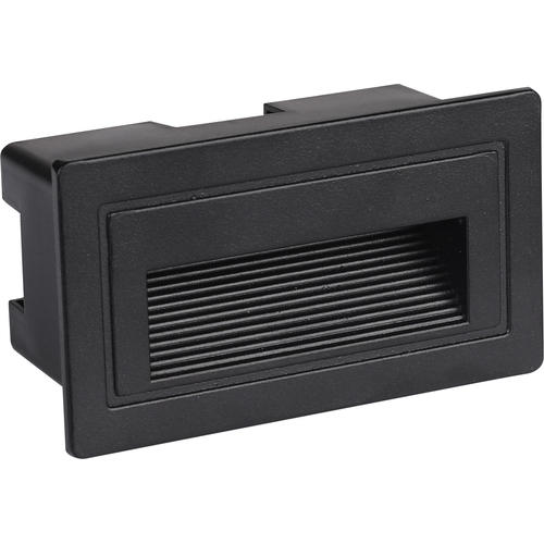 spot led patrat pentru trepte negru 3w 180lm 3000k ac ip65