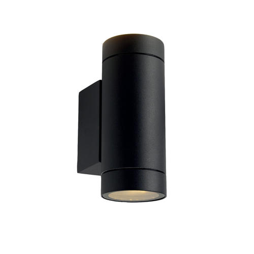 aplica de perete aluminiu corp negru ip54 2 gu10 soclu ac