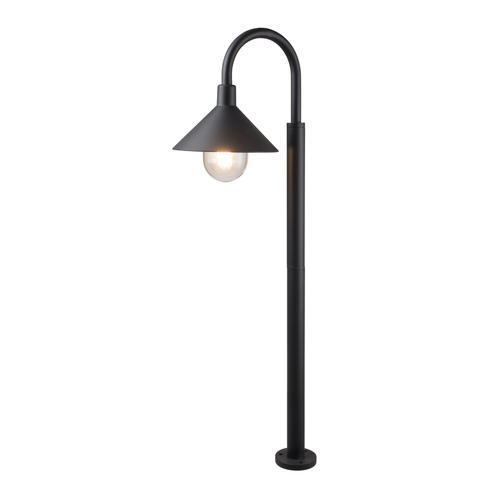 lampa de gradina aluminiu corp negru ip44 1 e27 soclu ac
