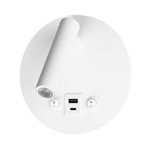 aplica led 8w ip20 cu intrerupator pornit oprit usb alb 3000k
