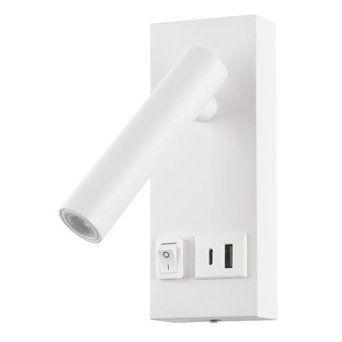 lampa led pentru mobilier 2w ip20 cu intrerupator pornit oprit usb alb 4200k