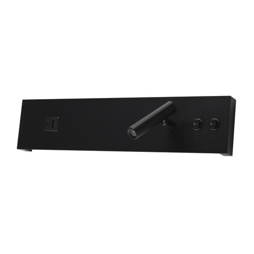 aplica led 11w ip20 cu intrerupator pornit oprit usb negru 3000k