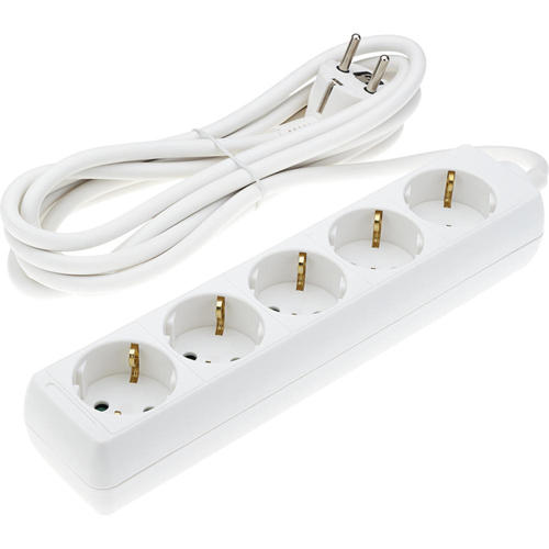 prelungitor cu 5 prize 3g15mm 3m 16a 230v max3500w ip20 alb