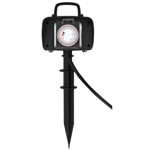 prelungitor pentru gradina cu 2 prize h07rn3g15mm 5m 16a 230v max3500w ip44 negru