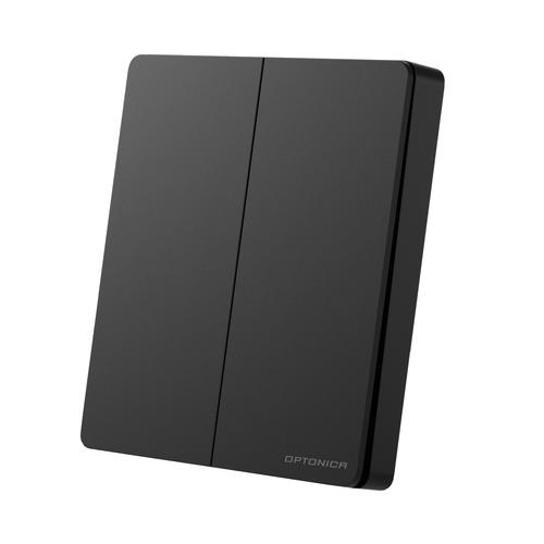 intrerupator kinetic cu telecomanda si controler 2 clapete negru