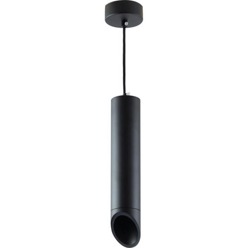 pendul tubular aluminiu gu10 negru negru 6x30cm
