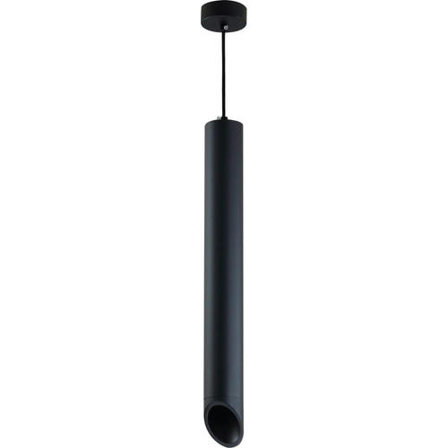 pendul tubular aluminiu gu10 negru negru 6x50cm