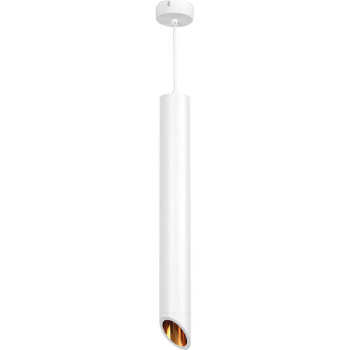 pendul tubular aluminiu gu10 alb auriu 6x50cm
