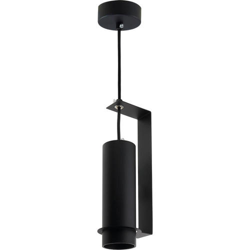 pendul tubular aluminiu gu10 negru negru 6x20cm
