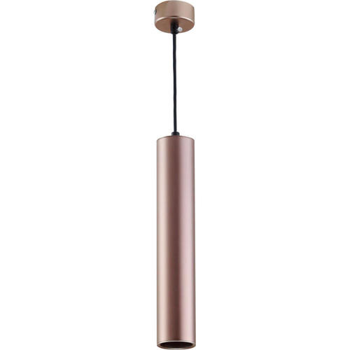 pendul tubular aluminiu gu10 coffee auriu 55x30cm