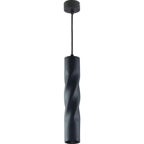 pendul tubular aluminiu gu10 negru 55x30cm