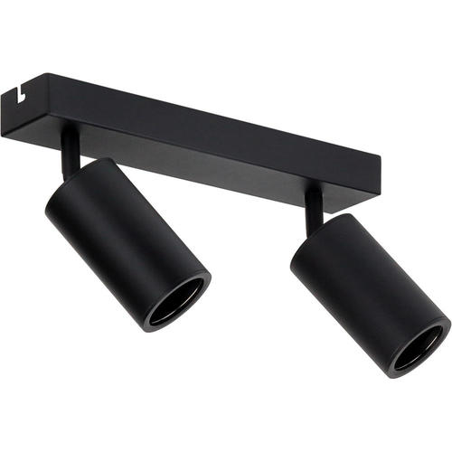 lampa de tavan soclu 2 x gu10 aluminiu negru 30x6x18cm