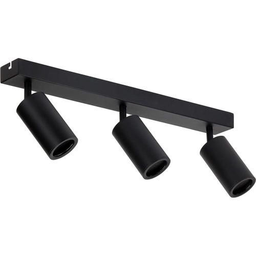 lampa de tavan soclu 3 x gu10 aluminiu negru 54x6x18cm