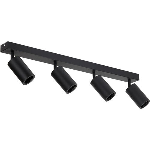 lampa de tavan soclu 4 x gu10 aluminiu negru 72x6x18cm