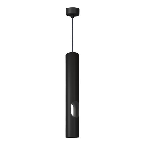 pendul tubular aluminiu gu10 negru 6x40cm