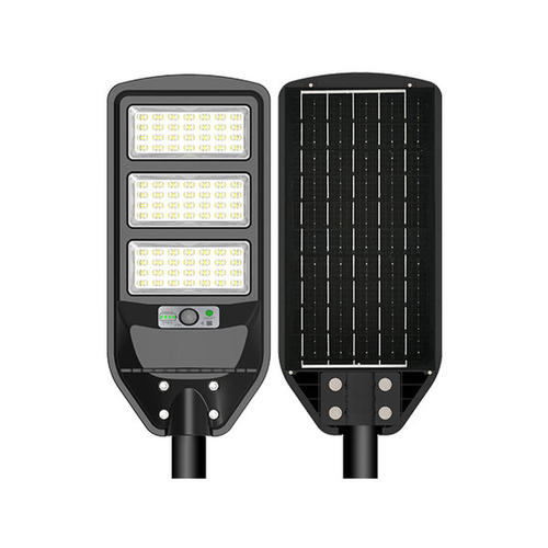 lampa stradala cu led si energie solara 12ah 1800lm 6000k ip65 telecomanda