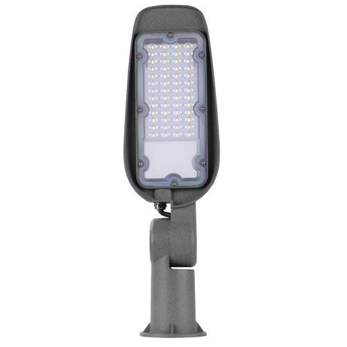 lampa stradala led 20w cu brat reglabil 100lm w ip65 75x135 4500k corp gri