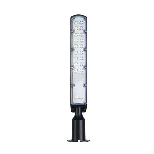 lampa stradala led 50w 100lm w ip65 75x130 4000k corp negru cu senzor crepuscular