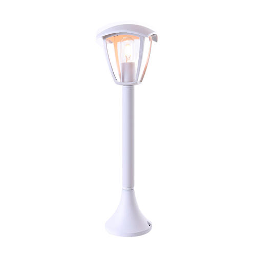 lampadar de gradina 60cm alb din aluminiu pentru 1 bec e27
