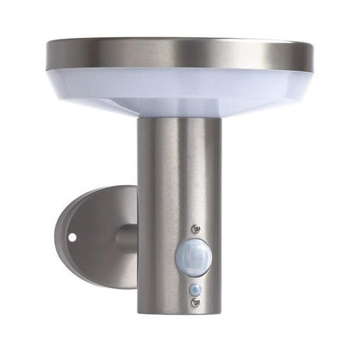 felinar led solar din aluminiu satinat 44w 600lm 60lm ip44 37v cu senzor