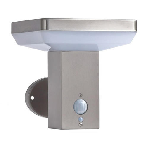 felinar led solar din aluminiu satinat 44w 600lm 60lm ip44 37v cu senzor